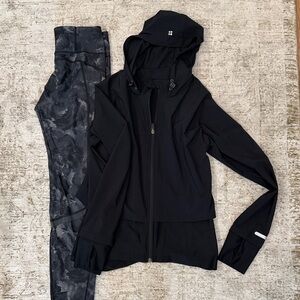 Sweaty Betty Black and Gray Women's Leggings Set